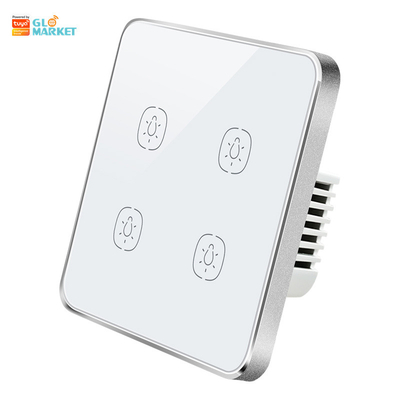 Glomarket Smart Wall Switch มาตรฐานสหภาพยุโรป 1/2/3/4 Gang Tuya Wifi Voice Control