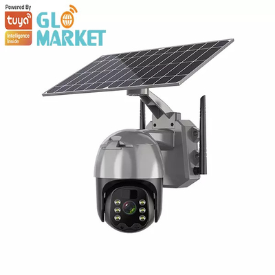กล้องอัจฉริยะ Ptz Tuya พลังงานต่ำกลางแจ้ง Waterproof Wifi 4G Solar Camera