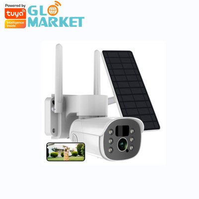 แบตเตอรี่พลังงานแสงอาทิตย์ PTZ Bullet Camera Tuya Smart PIR Motion WiFi 2MP CCTV Security IP Camera