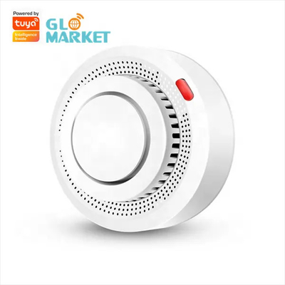 Glomarket Tuya Smart WiFi เครื่องตรวจจับควันไฟแอปควบคุมการเตือนระยะไกล SMS แจ้งเตือน 80 Db Alarm Siren Smoke Sensor