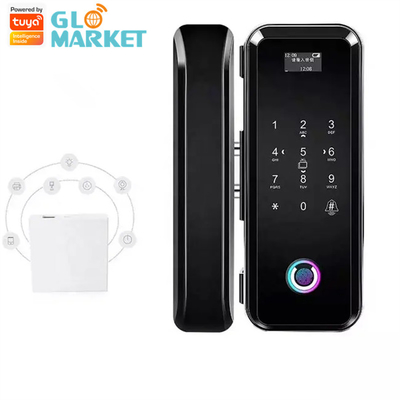 Smart Tuya Wifi Glass ล็อคประตูอัจฉริยะล็อครหัสผ่านคีย์บอร์ดดิจิตอลด้วยลายนิ้วมือ