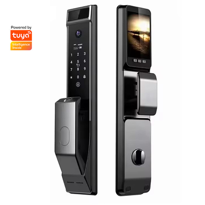 โกลมาร์เก็ต Tuya Wifi การจําเพาะหน้า Smart Door Lock With Camera