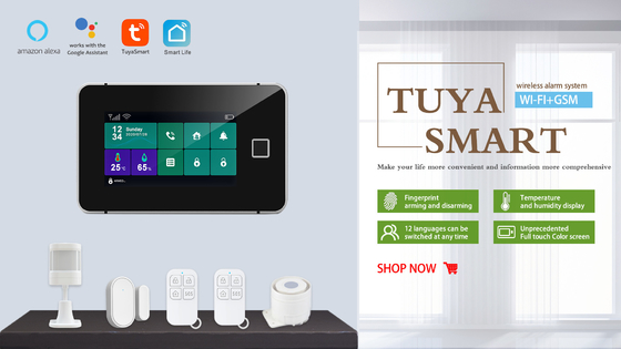Tuya GSM Touch Screen ระบบรักษาความปลอดภัยภายในบ้าน 850/900/1800/1900MHz