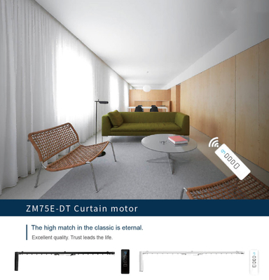 Glomarket Tuya Wifi Smart Home Motorized Flexible Rail Curtain App Remote Control Google Alexa Motorized Smart Curtain