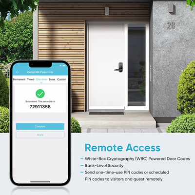 ล็อคประตูลายนิ้วมือกันน้ำ Tuya Wifi Remote Control Code Smart