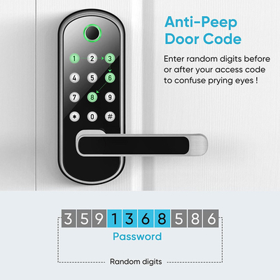 ล็อคประตูลายนิ้วมือกันน้ำ Tuya Wifi Remote Control Code Smart