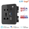 Smart Power Home Tuya 13A เต้ารับ Wifi Universal Wall Plug พร้อมแผงหญ้า USB