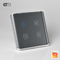 Tuya Wifi Zigbee 4 Gang Smart Switch ระบบควบคุมการสัมผัสพื้นผิวโค้งมาตรฐาน UK / EU
