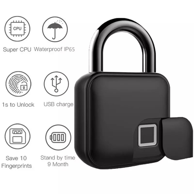 กุญแจลายนิ้วมือ Tuya Keyless IP65 กันน้ำ ชาร์จ USB โลหะผสมสังกะสี