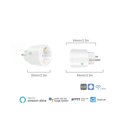 Glomarket Tuya Wifi EU Smart Plug การควบคุมด้วยเสียงแบบไร้สายทำงานร่วมกับ Google Alexa