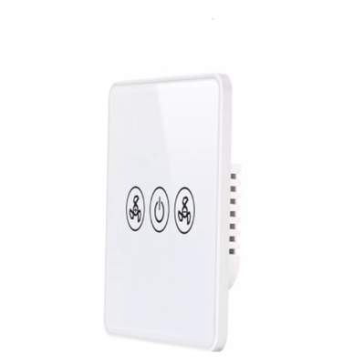 พัดลมติดผนังมาตรฐานของสหรัฐอเมริกา รีโมท สวิตช์ Tuya Smart Wifi APP ควบคุมกระจกเทมเปอร์