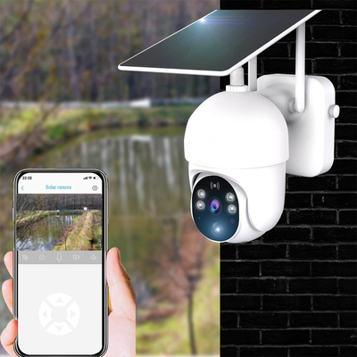 Glomarket Tuya Smart Wifi Solar Camera แอพกันน้ำควบคุมกล้องตรวจจับการเคลื่อนไหว PIR