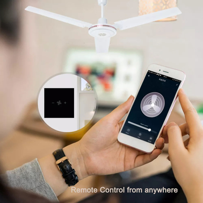 Tuya Smart Wifi Fan Switch EU Standard Glass Touch Wall รีโมทคอนโทรลไร้สาย