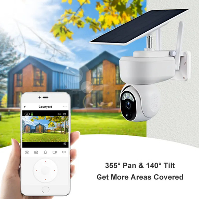 Wifi 2MP Smart Solar Camera Security กล้อง PTZ กันน้ำพลังงานต่ำกลางแจ้ง