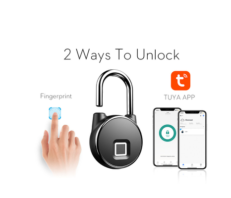 โลหะผสมสังกะสี Tuya Smart Lock USB ชาร์จใหม่ได้ การรักษาความปลอดภัย Keyless ลายนิ้วมือ ป้องกันการโจรกรรม