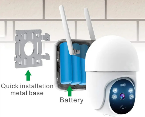 พลังงานแสงอาทิตย์ Tuya Smart Camera 1080P HD Two Way Voice Intercom PIR Motion Detection Camera