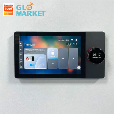 Tuya Wifi แผงควบคุมอัจฉริยะ 7 นิ้วมัลติฟังก์ชั่น BLE Music Wall Smart Zigbee Gateway