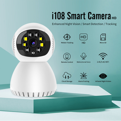 กล้องในร่ม Tuya Smart Mini Wifi 2.4g / 5g การตรวจจับการเคลื่อนไหวการติดตามการมองเห็นในตอนกลางคืน