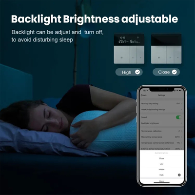 Smart Digital Wifi Wireless Thermostat App ควบคุมบ้านอัจฉริยะสำหรับการทำความร้อนของหม้อไอน้ำ