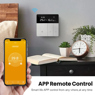 Smart Digital Wifi Wireless Thermostat App ควบคุมบ้านอัจฉริยะสำหรับการทำความร้อนของหม้อไอน้ำ