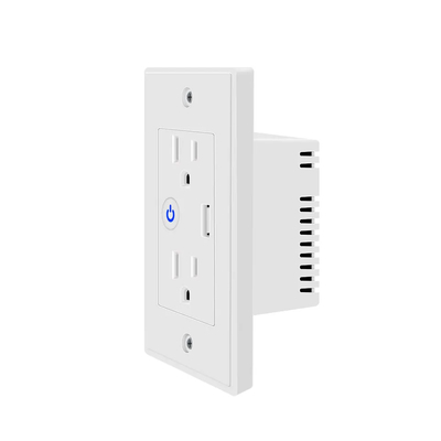 Tuya 2.4GHz Wifi Wall Outlet ซ็อกเก็ตปลั๊กไฟฟ้าอัจฉริยะพร้อมพอร์ต USB 1 พอร์ต