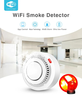 Tuya Smart WiFi Smoke Detector APP ควบคุมการแจ้งเตือนทาง SMS ระยะไกล 80DB Siren