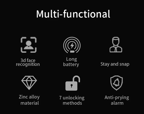 Tuya 3D Face Recognition Smart Wifi Door Lock Cat'S Eye Wide Angle Camera Zigbee Door Lock