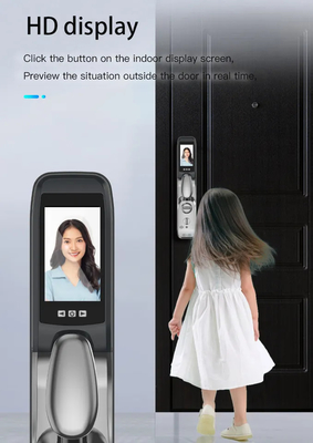 Tuya 3D Face Recognition Smart Wifi Door Lock Cat'S Eye Wide Angle Camera Zigbee Door Lock