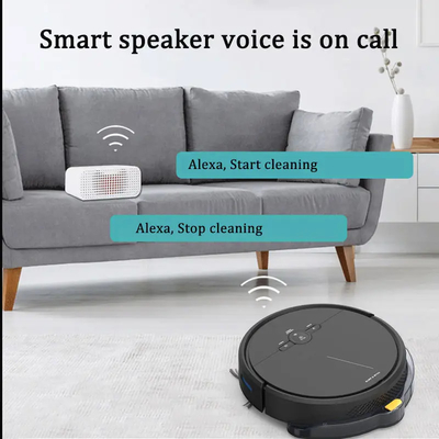 Tuya Smart Robot เครื่องดูดฝุ่น Wifi App ควบคุมหุ่นยนต์กวาดพื้นพร้อมถังเก็บน้ำ