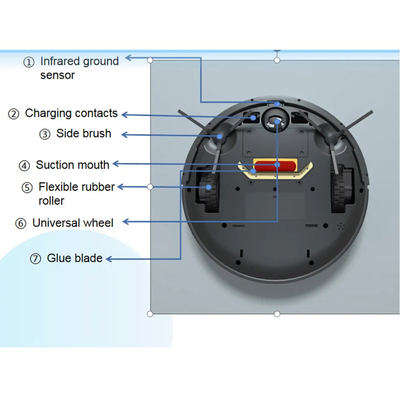 Tuya Wifi Smart Cleaner Robot 2000Pa Suction Household Sweep Mop หุ่นยนต์ดูดฝุ่น