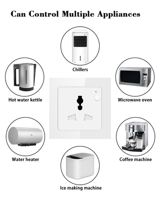 Glomarket Tuya Smart Socket 16A ระบบอัตโนมัติภายในบ้าน Wifi Smart Wall Outlet