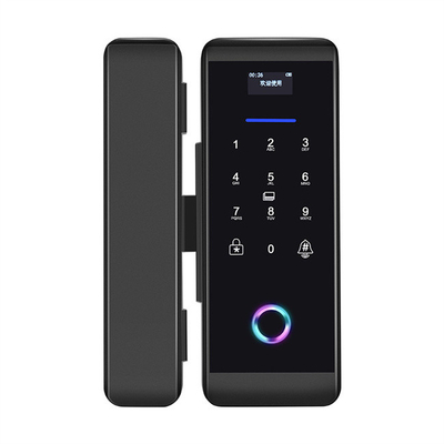 Smart Tuya Wifi Glass ล็อคประตูอัจฉริยะด้วยรหัสผ่านแป้นพิมพ์ดิจิตอลลายนิ้วมือ