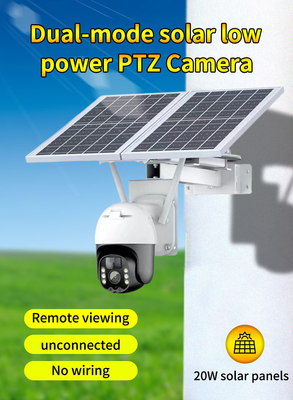 Wifi Tuya Smart Solar Camera 20Watt กล้อง PTZ เฝ้าระวังกลางแจ้งพร้อมแผงโซลาร์เซลล์