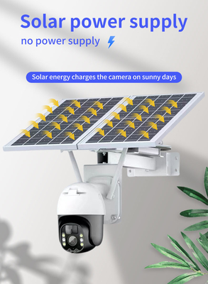 Wifi Tuya Smart Solar Camera 20Watt กล้อง PTZ เฝ้าระวังกลางแจ้งพร้อมแผงโซลาร์เซลล์