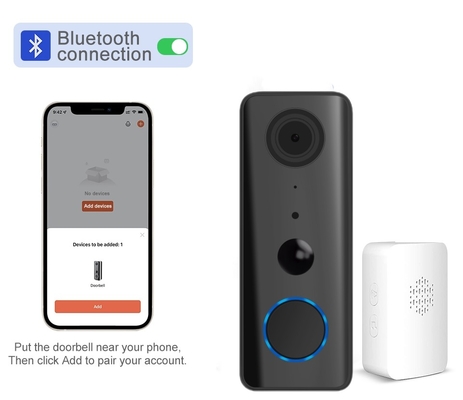 Tuay Smart Audio ออด Wifi HD 1080p IP65 กันน้ำ PIR แบตเตอรี่ในตัวสองทาง