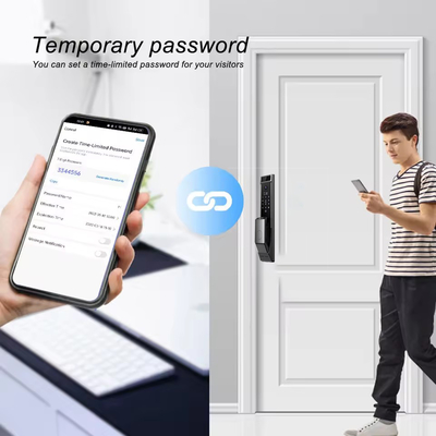 โกลมาร์เก็ต Tuya Wifi การจําเพาะหน้า Smart Door Lock With Camera