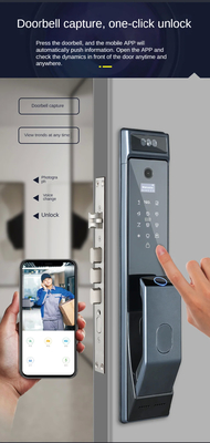 โกลมาร์เก็ต Tuya Wifi การจําเพาะหน้า Smart Door Lock With Camera