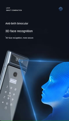 โกลมาร์เก็ต Tuya Wifi การจําเพาะหน้า Smart Door Lock With Camera