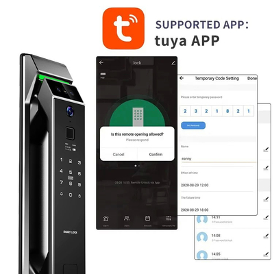 โกลมาร์เก็ต 3d การจํานองใบหน้าลายนิ้วมือ Tuya Wifi Digital Smart Lock