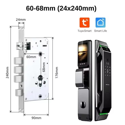 โกลมาร์เก็ต 3d การจํานองใบหน้าลายนิ้วมือ Tuya Wifi Digital Smart Lock