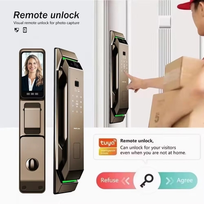 โกลมาร์เก็ต 3d การจํานองใบหน้าลายนิ้วมือ Tuya Wifi Digital Smart Lock