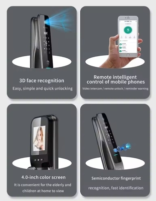 การจดจําใบหน้า ล็อคสมาร์ท อัตโนมัติเต็ม Tuya Smart home ปลอดภัย