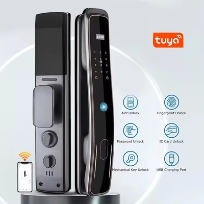 Glomarket อัตโนมัติเต็ม Tuya Wifi ล็อคประตูสมาร์ท การควบคุมโทรศัพท์มือถือ Fingerfrint ผ่านดิจิทัล ล็อคสมาร์ทด้วยกล้อง