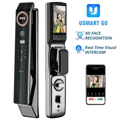 ราคาโรงงาน Glomarket แอพ WiFi ล็อคประตูสมาร์ท พร้อมรับรู้ใบหน้า รูปลายนิ้วมือชีวมาตรฐาน เซรราดูรา รองรับฟังก์ชันอินเตอร์คอม