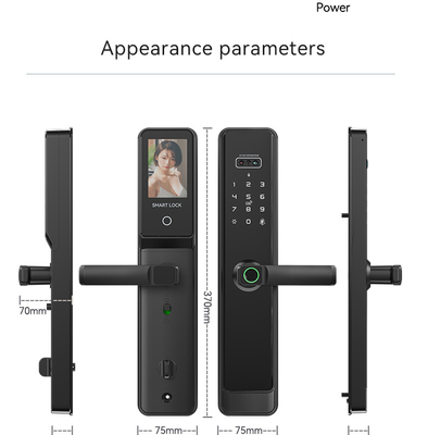 Glomarket Tuya Wifi Smart Lock อลูมิเนียม ประตูไม้ การรับรู้ใบหน้า ลายมือ ลายนิ้วมือชีวภาพ ลายดิจิตอล