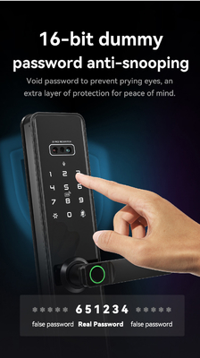 Glomarket Tuya Wifi Smart Lock อลูมิเนียม ประตูไม้ การรับรู้ใบหน้า ลายมือ ลายนิ้วมือชีวภาพ ลายดิจิตอล