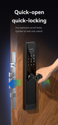 Glomarket Tuya Wifi Smart Lock อลูมิเนียม ประตูไม้ การรับรู้ใบหน้า ลายมือ ลายนิ้วมือชีวภาพ ลายดิจิตอล