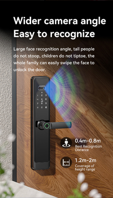 Glomarket Tuya Wifi Smart Lock อลูมิเนียม ประตูไม้ การรับรู้ใบหน้า ลายมือ ลายนิ้วมือชีวภาพ ลายดิจิตอล