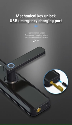 Glomarket Tuya Wifi Smart Door Lock With Cat Eye ล็อคดิจิตอล ล็อคนิ้วมืออิเล็กทรอนิกส์