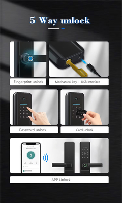 Glomarket Tuya Wifi Smart Door Lock With Cat Eye ล็อคดิจิตอล ล็อคนิ้วมืออิเล็กทรอนิกส์